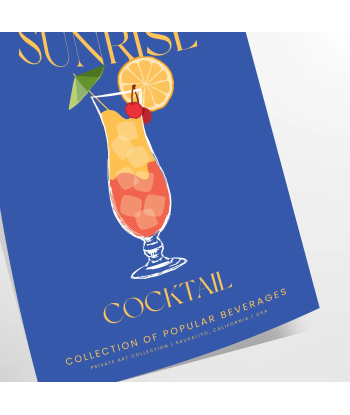 Affiche Cocktail Tequila Sunrise solde