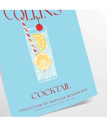 Affiche Cocktails Tom Collins livraison gratuite