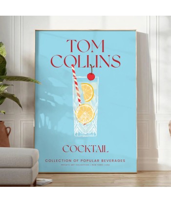 Affiche Cocktails Tom Collins livraison gratuite