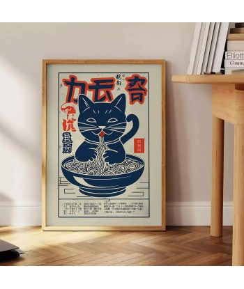 Cat Ramen Kitchen Art Print 1 paiement sécurisé