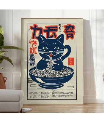 Cat Ramen Kitchen Art Print 1 paiement sécurisé