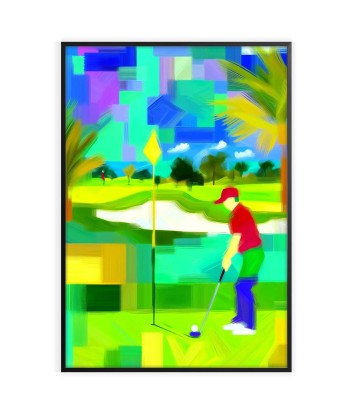 Affiche Golf Sport Affiche 4 rembourrage situé sous