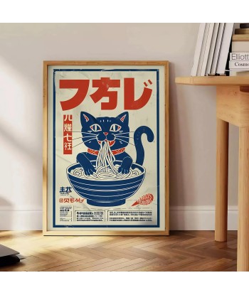 Cat Ramen Kitchen Wall Print de votre