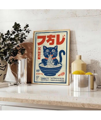 Cat Ramen Kitchen Wall Print de votre