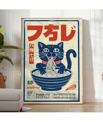 Cat Ramen Kitchen Wall Print de votre