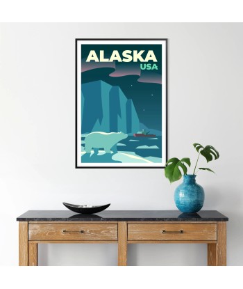 Affiche Voyage Affiche Alaska États-Unis 50% de réduction en Octobre 2024