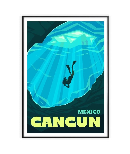 Affiche Voyage Affiche Cancun Par le système avancé 