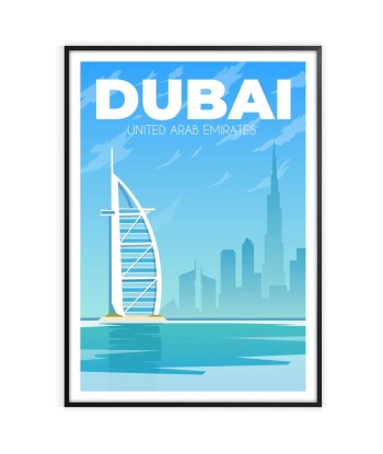 Affiche Dubaï rembourrage situé sous