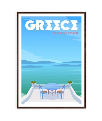 Corfou Affiche Grèce Affiche Poster Véritable concentré