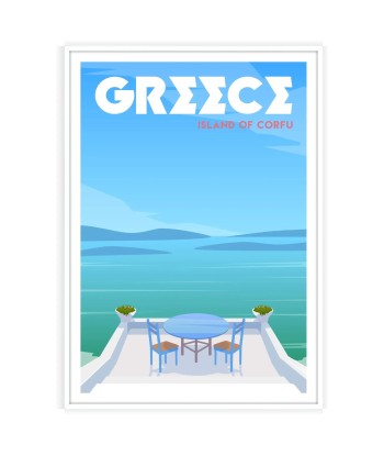 Corfou Affiche Grèce Affiche Poster Véritable concentré