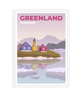 Groenland Poster Danemark Voyage Affiche Venez découvrir notre 