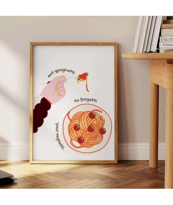 Eat Spaghetti To Forgetti Kitchen Print 2024