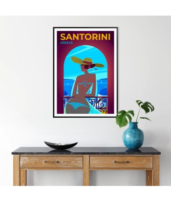 Santorin Affiche Grèce Affiche Voyage Par le système avancé 