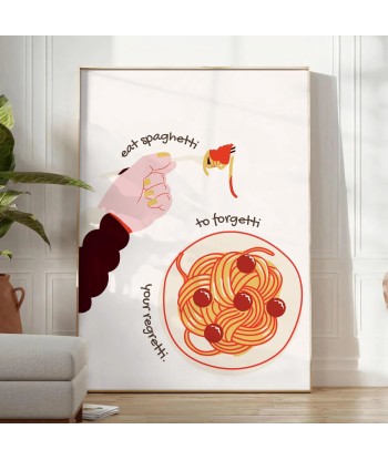 Eat Spaghetti To Forgetti Kitchen Print 2024