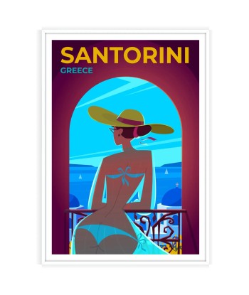 Santorin Affiche Grèce Affiche Voyage Par le système avancé 