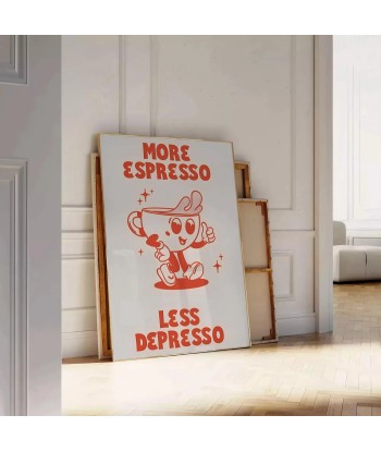 More Espresso Less Depresso Kitchen Print livraison et retour toujours gratuits