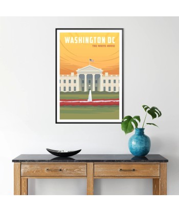 Affiche Voyage Affiche Maison Blanche Washington Economisez 