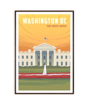 Affiche Voyage Affiche Maison Blanche Washington Economisez 