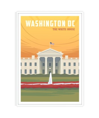 Affiche Voyage Affiche Maison Blanche Washington Economisez 