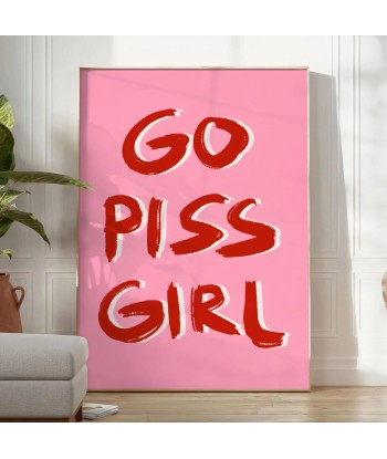 Affiche Populaire Go Piss Girl Venez acheter