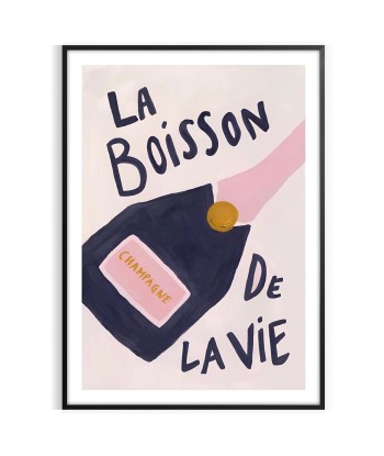 La Boisson Vie Champagne Coktail Popular Affiche l'évolution des habitudes 