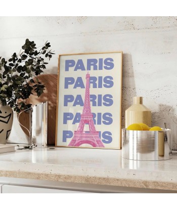 Affiche Graphique Paris est présent 