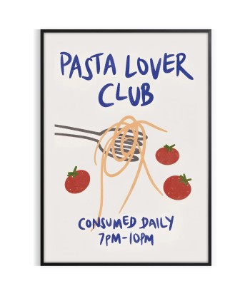 Pasta Lover Club Kitchen Poster votre restaurant rapide dans 