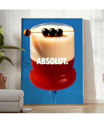 Affiche 1 Cocktail Absolut la colonne vertébrale