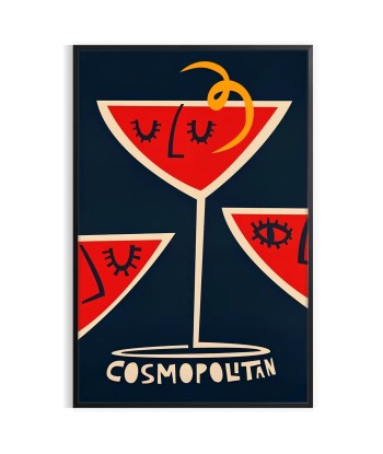 Affiche Cocktails Cosmopolites en stock