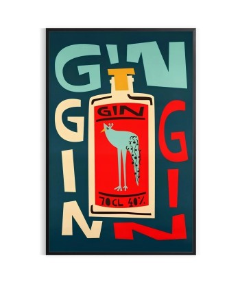 Affiche Sur Un Cocktail Gin livraison et retour toujours gratuits