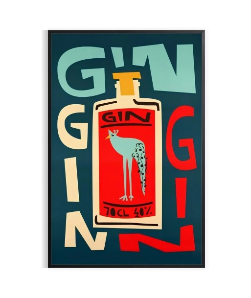 Affiche Sur Un Cocktail Gin livraison et retour toujours gratuits