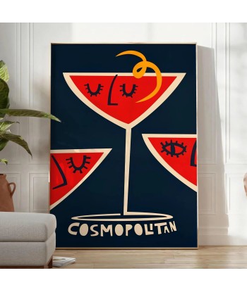 Affiche Cocktails Cosmopolites en stock