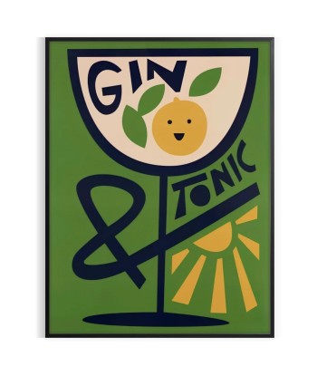 Affiche Cocktail Gin Tonic du meilleur 