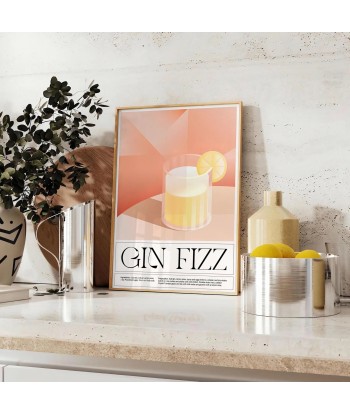 Cocktail Affiche Gin Fizz 1 outlet