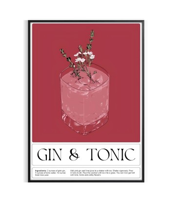 Cocktail Gin Tonic Affiche Livraison rapide