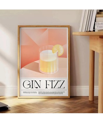 Cocktail Affiche Gin Fizz 1 outlet