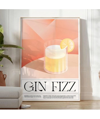 Cocktail Affiche Gin Fizz 1 outlet