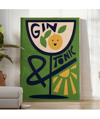 Affiche Cocktail Gin Tonic du meilleur 