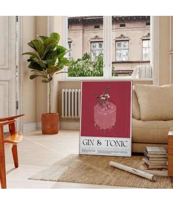 Cocktail Gin Tonic Affiche Livraison rapide