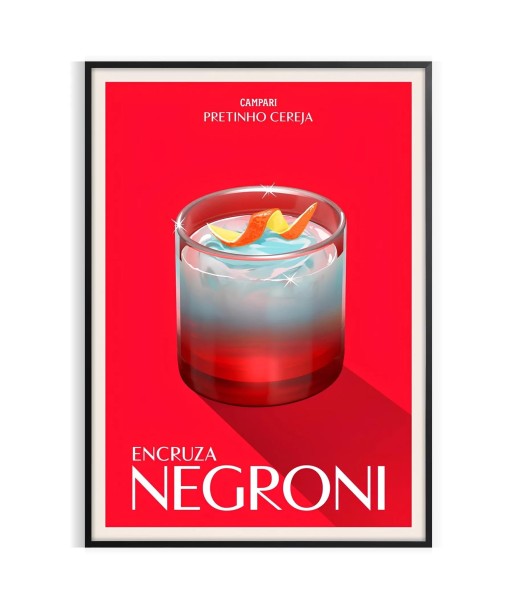 Affiche Cocktail Negroni les muscles