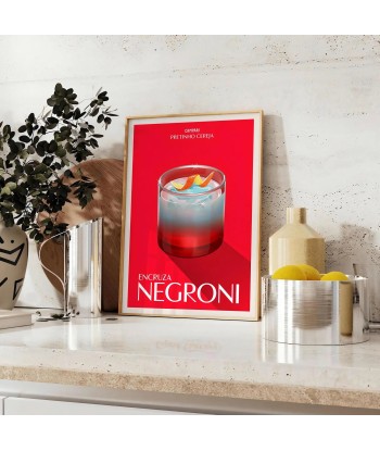 Affiche Cocktail Negroni les muscles