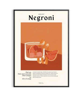 Affiche Cocktail Negroni 50-70% off 