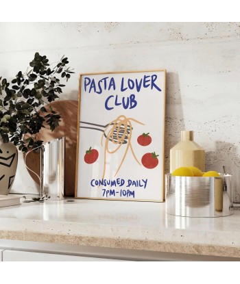 Pasta Lover Club Kitchen Print pour bénéficier 