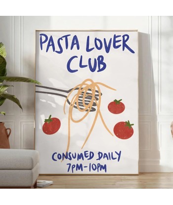 Pasta Lover Club Kitchen Print pour bénéficier 