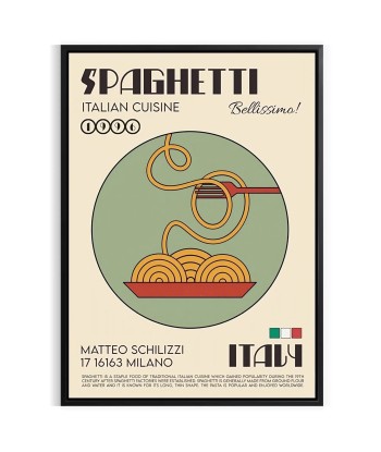 Spaghetti Italian Cuisine Kitchen Poster JUSQU'A -70%! 