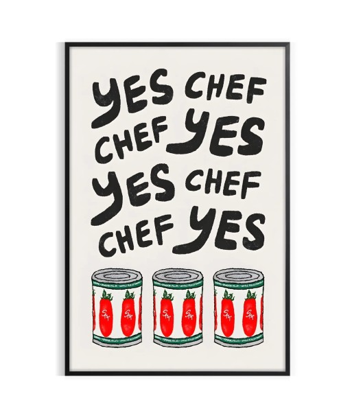 Yes Chef Kitchen Poster store