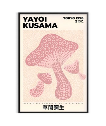 Mushroom Yayoi Kusama Art rembourrage situé sous