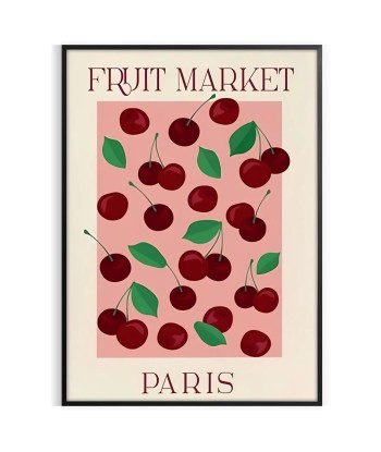 Fruit Market Paris Graphic Wall Print pas cher