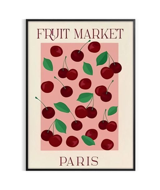 Fruit Market Paris Graphic Wall Print pas cher