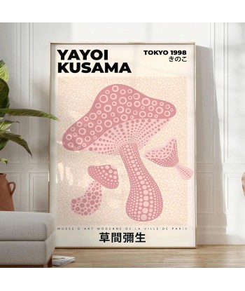 Mushroom Yayoi Kusama Art rembourrage situé sous